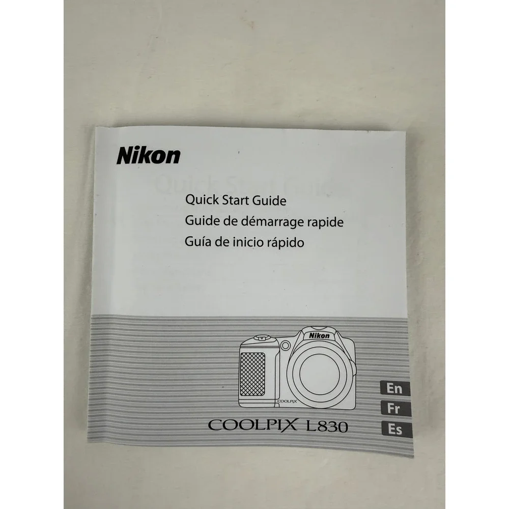 Nikon Coolpix‎ L830 OEM Camera Quick Start Guide